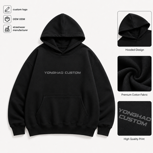 Felpa con Cappuccio Personalizzata 420gsm, Vestibilità Ampia, in Spugna Francese, Pullover da Uomo, Abbigliamento <span class=keywords><strong>Streetwear</strong></span> Maschile Prodotto in Fabbrica - Product Image 1