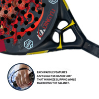 Raquette de paddle-tennis en carbone 18K de haute qualité pour Bull Pala De Beach Tennis Racquet Wood Spray Padel Rackets 12K Échantillon gratuit disponible