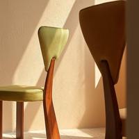 Chaises de salle à manger modernes en bois massif avec dossier de style médiéval, chaises en tissu pour salles à manger, salons, bureaux à domicile, cuisines