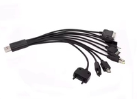 Câble de chargeur de téléphone portable universel USB 10-en-1 Câble de charge USB 10-en-1 pour écouteurs en métal tressé pour téléphone Android