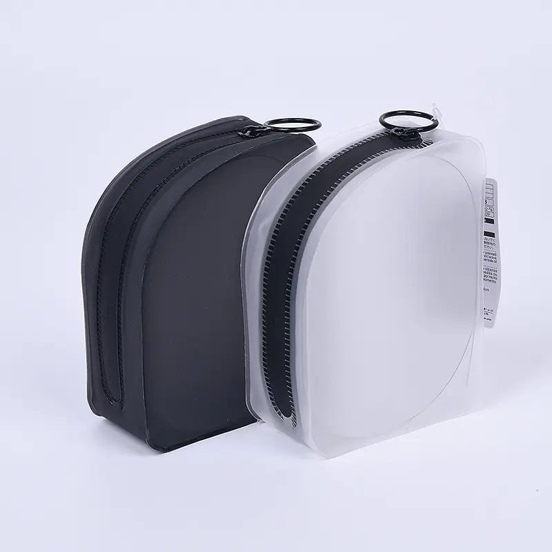 Trousse de toilette transparente en PVC pour maquillage personnalisé pochette de voyage cosmétique en plastique transparente avec bouton pression