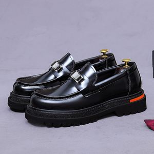 Bottes en cuir de vachette ASTON M.JAZZ 2025 pour homme, collection Printemps-Été, à semelle épaisse, à lacets, montantes, à bout pointu, idéales pour le bureau, la carrière et les soirées. - Product Image 1