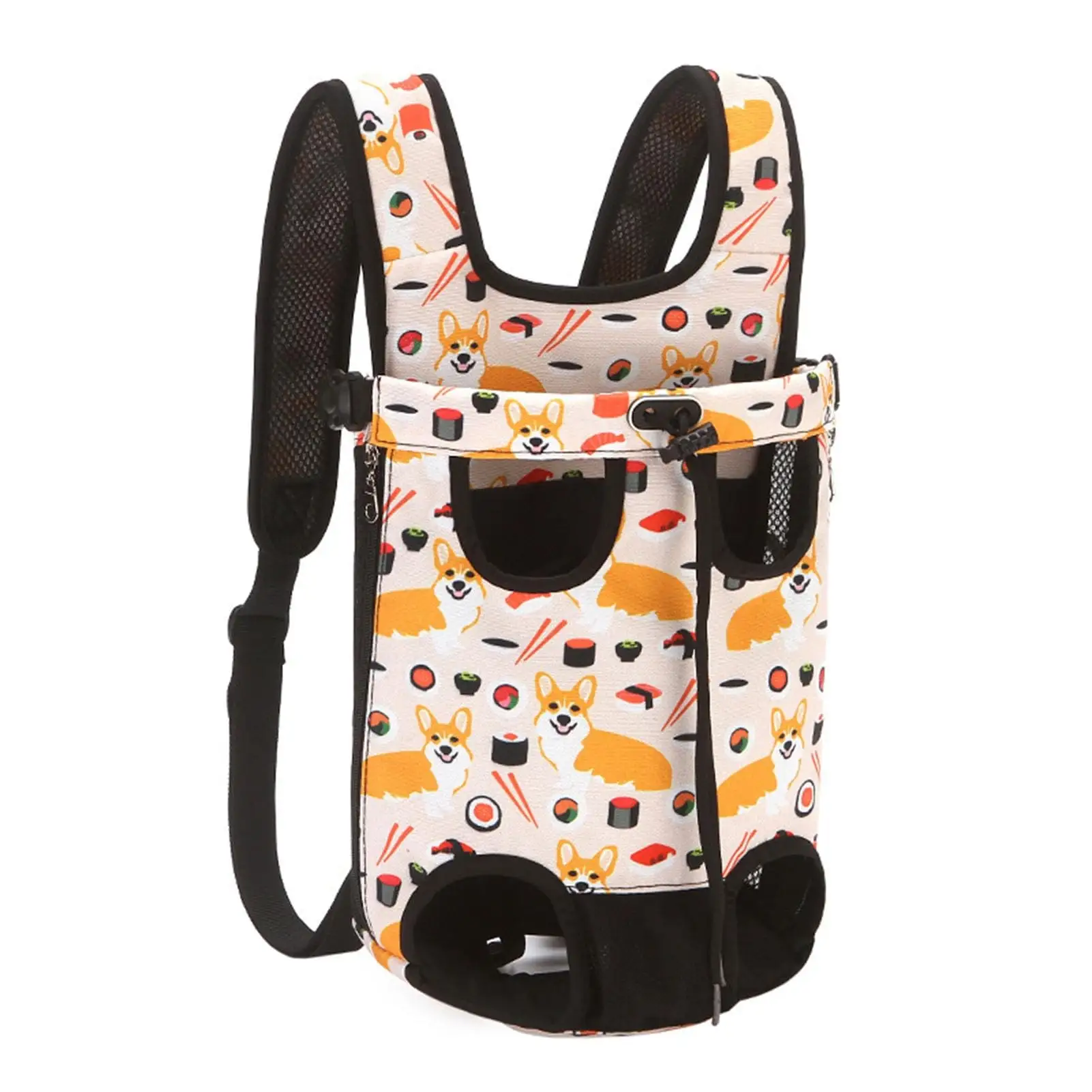 Venta caliente portátil frente pecho mascota viaje portador mochila suave lona perro gato bolsa de transporte al por mayor personalizado