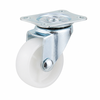 Roulettes pivotantes fiables à faible bruit en nylon PP blanc avec frein pour le transport de petits meubles légers et compacts à domicile