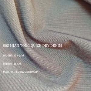 Tissu imitation denim Mian Tong des années 80, à séchage rapide et hydrofuge, idéal pour les trench-coats, les pantalons et les sacs fourre-tout - Product Image 2