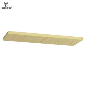 Juego de Ducha de Acero Inoxidable, Rectangular, con Efecto Lluvia y Cascada, Atomizador, Reproductor Bluetooth, Cabezal de Ducha Multifuncional - Product Image 2