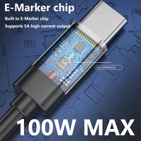 Tip-C - DC5525 Erkek Şarj Adaptörü 9V 12V 15V 20V PD100W Güç Şarj Kablosu E-Marker Çipli 5.5x2.5mm Hoparlör CCTV Kamera için