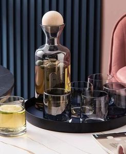 Ensemble de pichets et verres de luxe nordique pour eau et jus, design créatif pour la maison, grande capacité, en verre, pour eau froide et eau bouillante - Product Image 4