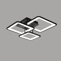 Plafonnier carré d'usine avec télécommande, design moderne pour salon et chambre, luminaires décoratifs, lustre LED en acrylique