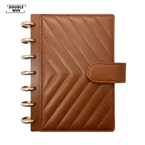 Custom Pu PP Leather Disc Binding Bound Cover for Discbound Planner