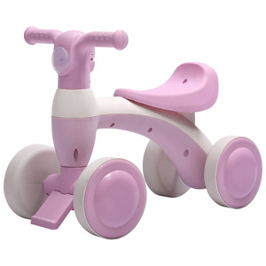 Draisienne pour enfants - Trottinette sans pédales pour bébé de 3 ans, draisienne d'apprentissage à quatre roues avec musique et lumières - Product Image 1