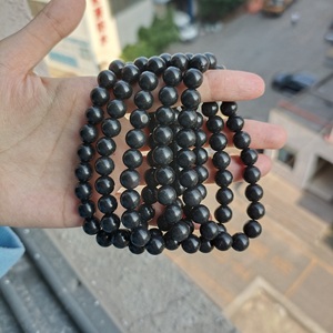 สร้อยข้อมือหินชุงไกต์ทรงกลมยืดหยุ่น ขนาด 6 มม. 8 มม. แท้จากธรรมชาติ - Product Image 6