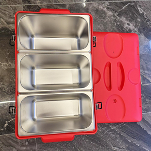 נירוסטה מלבני מזון מבודדים תיבת מבודדים לשמור על קופסא מגניבה מזון חמים עם 1 רשת/2 רשתות/3 רשתות - Product Image 6