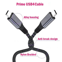 Kabel Transfer Data pengisian cepat USB 4 USB-C USB 4 Gbps 40 Gbps PD 240W 40 Gbps USB Tipe C grosir