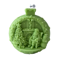 Bougie en cire de soja de style nordique faite à la main, 9 cm, design tridimensionnel, pour cadeau de Noël, décoration de la maison