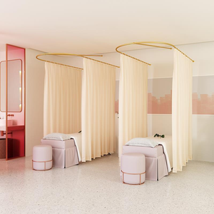 Cortina Divisoria para Salón de Belleza Sal Beauty, en Forma de U, Translúcida, con Barra para Cortinas, para Salones de Salud - Product Image 4