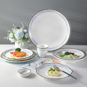 Assiettes rondes en mélamine blanches, couleur unie, pour hôtels et restaurants, vaisselle en plastique durable pour usage commercial - Product Image 3