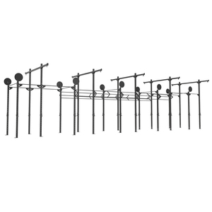 VULCANFIT - Plataforma Metálica Independiente para Entrenamiento Funcional, 10 Secciones con Soporte para Pelotas de Pared - Product Image 1