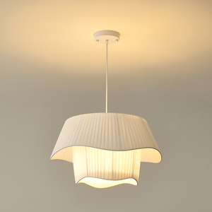 AB Nordic Pleats <strong>White</strong> <strong>Hanging</strong> for Home Dining Room Bedroom Modern Romantic Decor Pendant Light LED - Product Image 4
