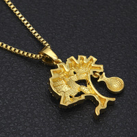 Collier en alliage personnalisé, pendentif sac d'argent et arbre à diamants, style hip-hop, tendance, polyvalent, chaîne de pull, vente en gros