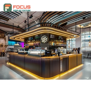 Vitrina Contemporánea para Cafetería, Mueble de Exhibición de Madera Laminada para Tienda Minorista, Vitrina Comercial para Cafetería - Product Image 3