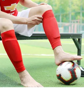 10 Kleuren Groothandel Been Protector Kalf Compressie Voetbal Footless Sokken Jeugd Mannen Voetbal Been Mouwen