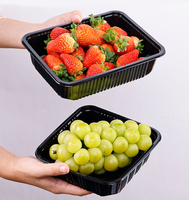 HYX-1813 H4 Fabrieksgroothandel Hoge Kwaliteit Ecologisch Verantwoord Wegwerp PET Rechthoekige Fruitbak Plastic Verpakking voor Sushi Salade