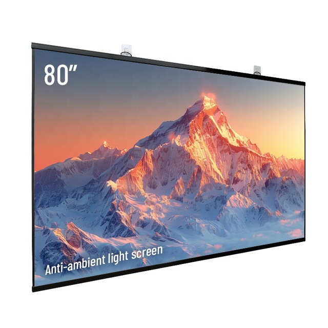 Hotack 80 Inch Anti-light Home Theater Projector Screen Foldable Projection Screen
