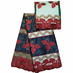 H & D nuovi disegni africano stampe di abbigliamento tessuto ricamato tessuto di pizzo di cera per abiti - Product Image 3