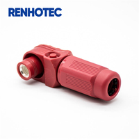 Connecteur de câble de batterie LiFePO4 étanche IP67 en cuivre à angle droit pour alimentation haute tension 120A avec prise de barrette de bus