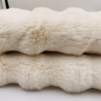 Tissu en fausse fourrure de vison avec motif de bulles de rêve, avec bandes pour veste, vente en gros