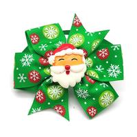 Nouveauté : Nœuds de col pour animaux de compagnie en polyester, motif Père Noël 3D personnalisé, couleurs variées, été et hiver