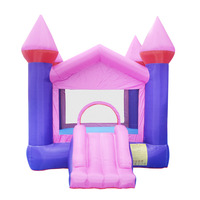 Château gonflable et toboggan en tissu Oxford 420D+840D - Maison de jeux gonflable avec installation facile - Capacité de 3 personnes pour les fêtes d'anniversaire et l'utilisation à domicile