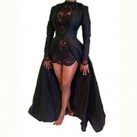 Nouvelle mode de robes pour femmes ensemble de robes élégantes et sexy en gros de deux pièces en maille à manches longues en dentelle tenue de soirée décontractée