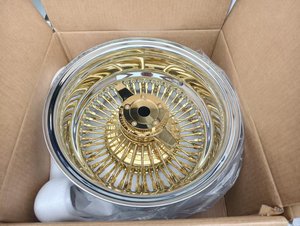 Roue à rayons Zenith, 72 rayons disponibles, entièrement dorée/entièrement chromée, triple doré. - Product Image 1