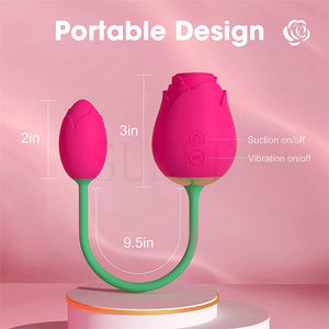 Kostenlose individuelle Schachtel - Rose Klitoris saugen mit Ei doppelmotor erweiterte Rose Vibration Nippel Stimulator Massagegerät sauggerät Vibrator - Product Image 6