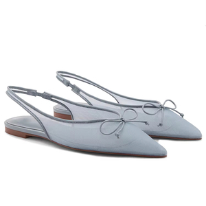 Alta qualità moda fionda posteriore a punta sandali da Ballerina firmati papillon <span class=keywords><strong>scarpe</strong></span> da donna <span class=keywords><strong>ballerine</strong></span> in rete <span class=keywords><strong>blu</strong></span> - Product Image 1