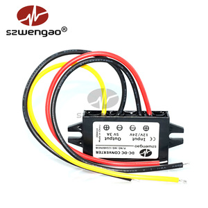 ตัวแปลง DC 12V 24V ถึง5V 3A สำหรับจอแสดงผล LED รถยนต์ szwengao - Product Image 1
