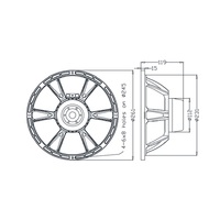 Haut-parleur professionnel de 10 pouces à aimant néodyme, avec boîtier métallique, pour médiums et basses, transducteur passif pour enceintes PA, transducteur de ligne, étanche, 4/8 Ohm