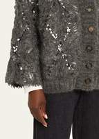 Automne Vintage Varsity Cardigan Pull Button-Up Front Knitwear brodé avec manches longues Style décontracté