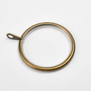 Cincin kait tirai logam kuningan 38mm, klip kait cincin tirai rumah tangga, pemegang batang tirai cincin jendela