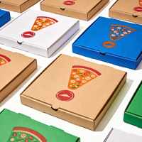 Boîte à pizza personnalisée avec logo, vente chaude, acceptation de la personnalisation, échantillon gratuit