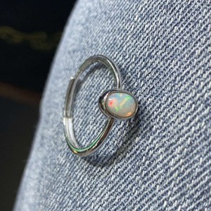 925 Silver <strong>Opal</strong> <strong>Ring</strong> Natural Gemstone Inlaid Anniversary <strong>Ring</strong> - Product Image 2