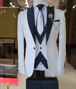 2025 <span class=keywords><strong>blanc</strong></span> noir <span class=keywords><strong>bleu</strong></span> coupe ajustée 3 pièces ensemble Blazer <span class=keywords><strong>mariage</strong></span> formel <span class=keywords><strong>mariage</strong></span> bal Masculino hommes costumes pour hommes - Product Image 1