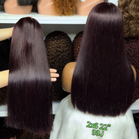 Perruque Lace 2x6 Vietnamienne Double Drawn, Cheveux Humains Vierge Remy Lisses Comme des Baguettes, Sans Colle, Nœuds Blanchis, 20 Pouces, Couleur Naturelle 2*6