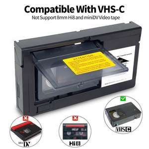 Convertisseur de cassettes rétro <span class=keywords><strong>VHS</strong></span> en <span class=keywords><strong>VHS</strong></span>-C, adaptateur MP3, non compatible avec les cassettes vidéo MiniDV/Hi8 - Product Image 6