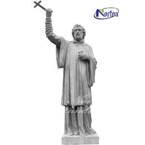 Norton Factory Stone Carving Religious Figure Statue White Marble St Francis <strong>Xavier</strong> Statue Sculpture - Product Image 4