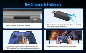 Funda Protectora para Dedos de Juego Plegable con Doble Vibración y Reasignación Turbo Macro, Adaptador Inalámbrico de 2.4GHz para Controlador - Product Image 6