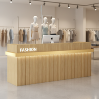 Comptoir de réception personnalisable en MDF écologique et durable pour magasin de vêtements, salon de beauté, salon de thé, bureau - Moderne, simple et léger