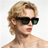 Fournisseur de lunettes de soleil tendance, lunettes de soleil carrées OEM UV400, lunettes de soleil en acétate de luxe de haute qualité pour femmes et hommes